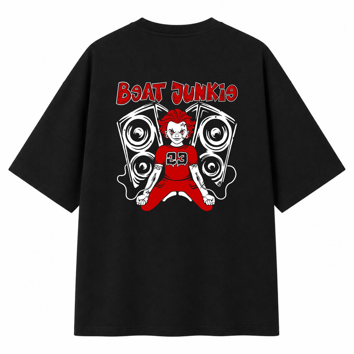 T-shirt oversize "Beat junkie"