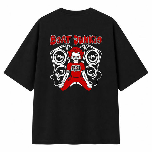 T-shirt oversize "Beat junkie"