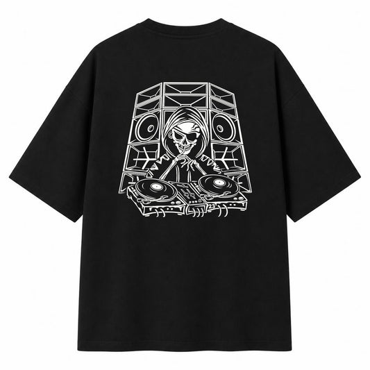T-shirt oversize "DJ Skeleton" 🦴🎧